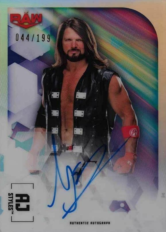 2020 Topps WWE Chrome Autographs AJ Styles #AAS Other Sports Card