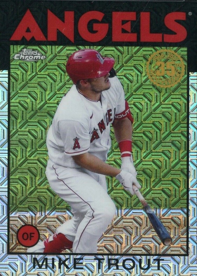 2021 Topps Silver Pack 1986 Chrome Promo Mike Trout #1 Baseball Card