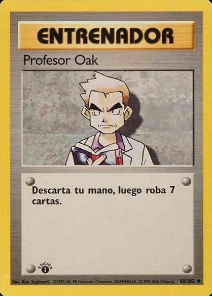 1999 Pokemon Spanish Profesor Oak #88 TCG Card