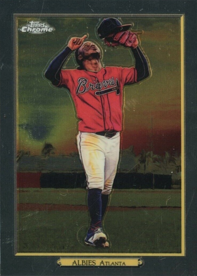 2020 Topps Turkey Red Chrome Ozzie Albies #TRC8 Baseball Card