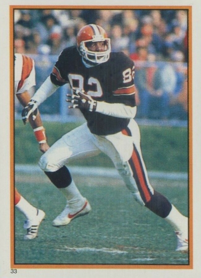 1985 Topps Stickers Ozzie Newsome #33 Football Card