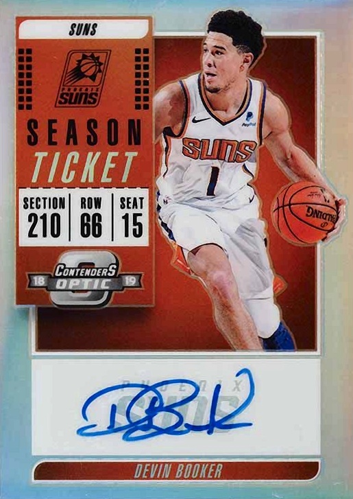 2018 Panini Contenders Optic Veteran Season Ticket Autographs Devin Booker #DBK Basketball Card