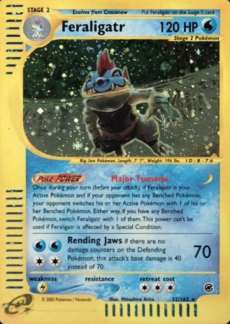 2002 Pokemon Expedition Feraligatr-Holo #12 TCG Card