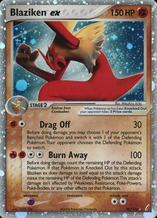 2006 Pokemon EX Crystal Guardians Blaziken EX-Holo #90 TCG Card