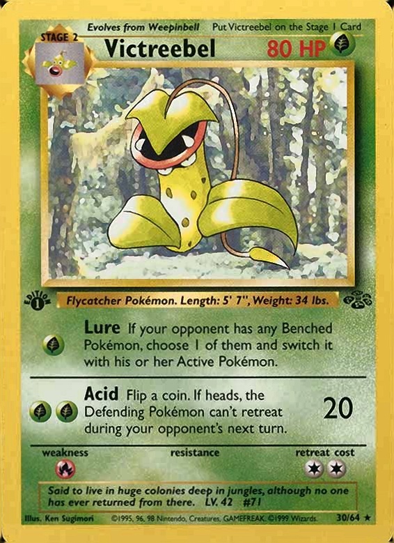 1999 Pokemon Jungle Victreebel #30 TCG Card