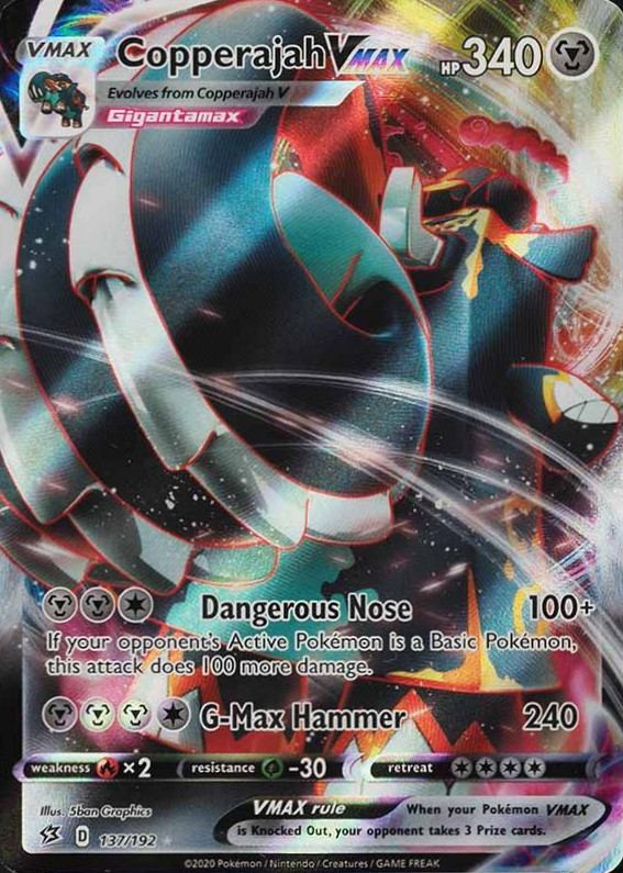 2020 Pokemon Sword & Shield Rebel Clash Full Art/Copperajah Vmax #137 TCG Card