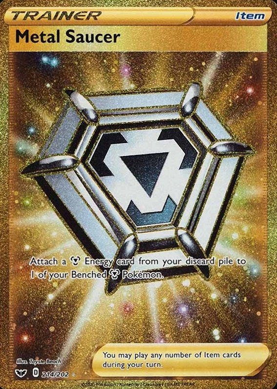 2020 Pokemon Sword & Shield Full Art/Metal Saucer #214 TCG Card