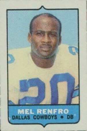 1969 Topps Four in One Single Mel Renfro # Football Card