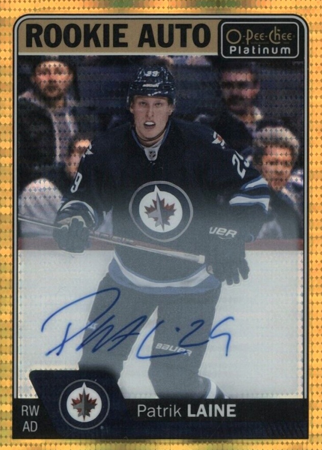 2016 O-Pee-Chee Platinum Rookie Autographs Patrik Laine #RPL Hockey Card