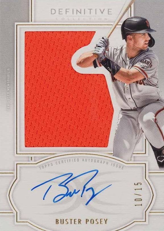 2020 Topps Definitive Collection Autograph Relic Collection  Buster Posey #ARCBP Baseball Card