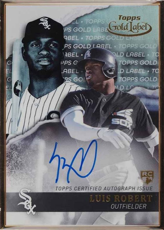 2020 Topps Gold Label Framed Autographs Luis Robert #GLALR Baseball Card