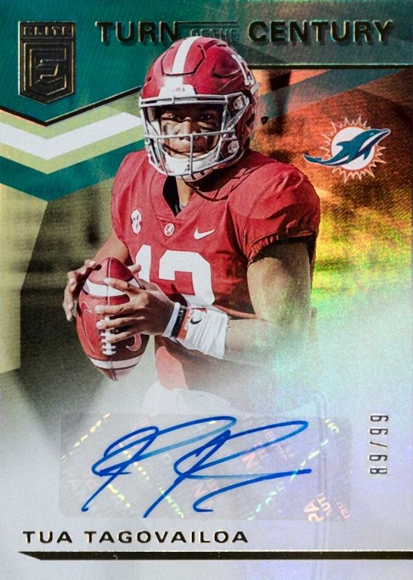 2020 Panini Donruss Elite Turn of the Century Autographs Tua Tagovailoa #TCTT Football Card