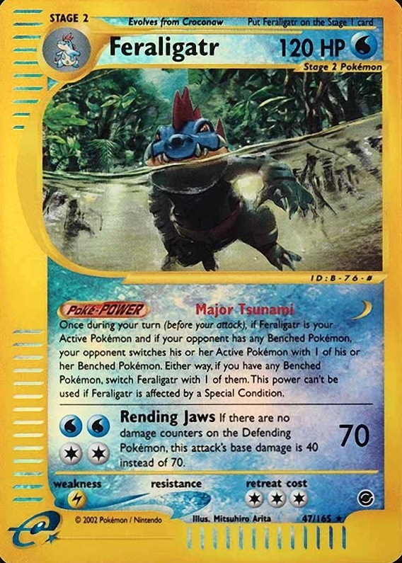 2002 Pokemon Expedition Feraligatr-Reverse Foil #47 TCG Card