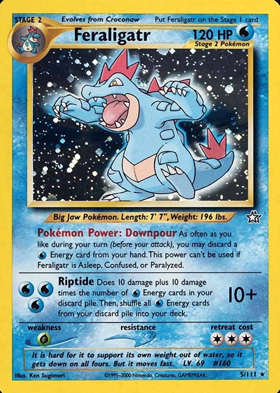 2000 Pokemon Neo Genesis Feraligatr-Holo #5 TCG Card