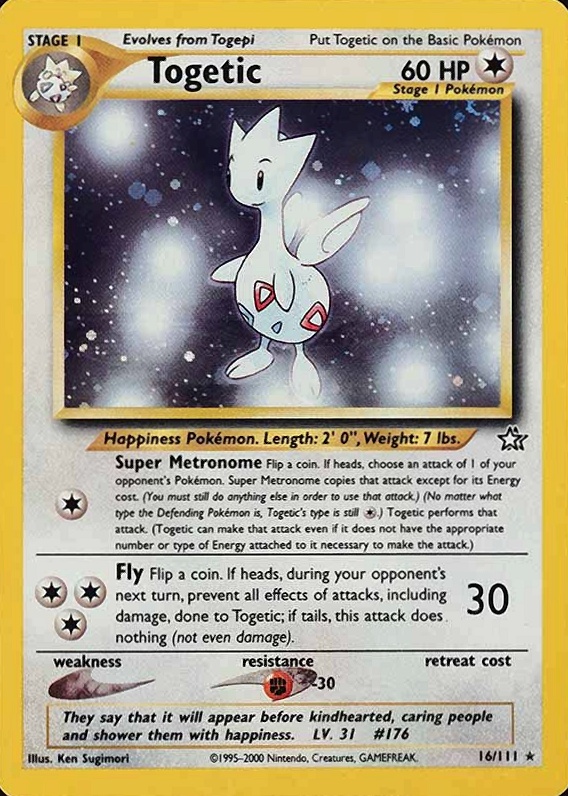 2000 Pokemon Neo Genesis Togetic-Holo #16 TCG Card