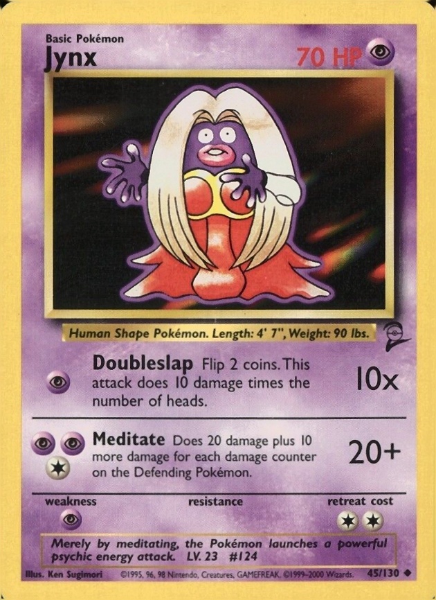 2000 Pokemon Game Base II  Jynx #45 TCG Card