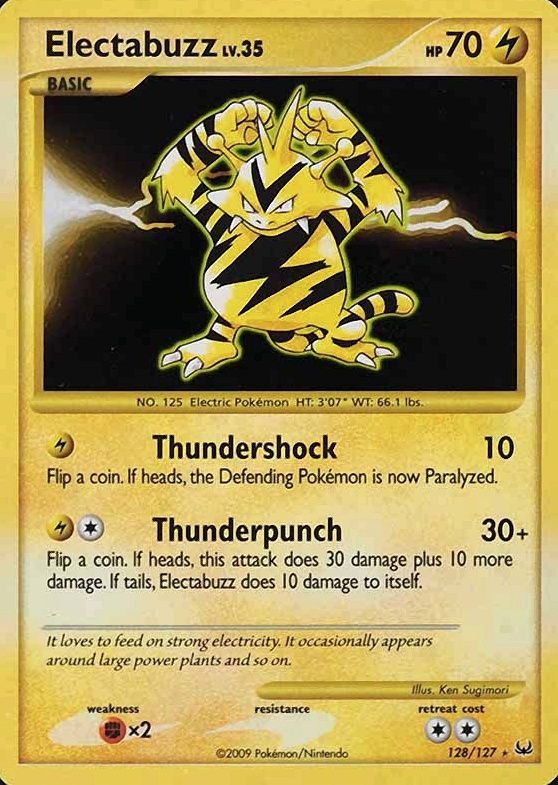 2009 Pokemon Platinum Electabuzz-Holo #128 TCG Card