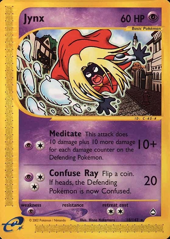 2003 Pokemon Aquapolis Jynx #18 TCG Card