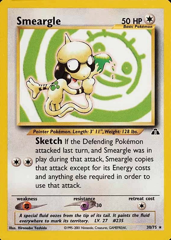 2001 Pokemon Neo Discovery Smeargle #30 TCG Card