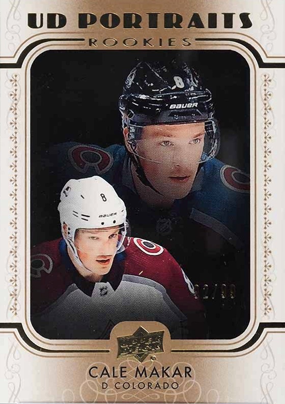 2019 Upper Deck Portraits Cale Makar #P-50 Hockey Card