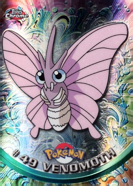 2000 Topps Chrome Pokemon T.V. Venomoth #49 TCG Card