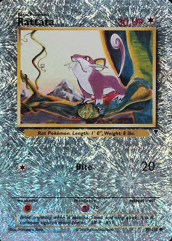 2002 Pokemon Legendary Collection  Rattata-Reverse Foil #89 TCG Card