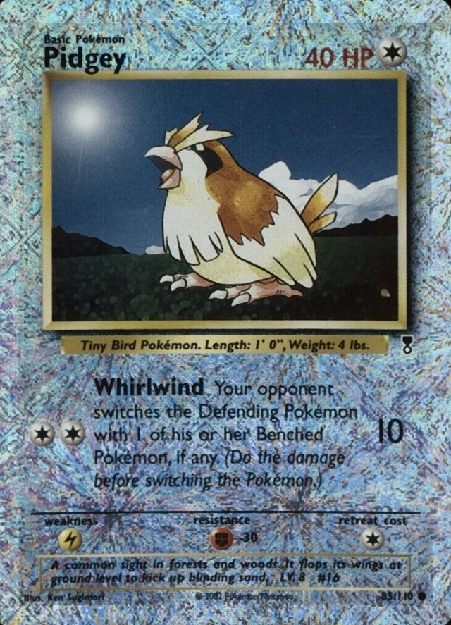 2002 Pokemon Legendary Collection  Pidgey-Reverse Foil #85 TCG Card