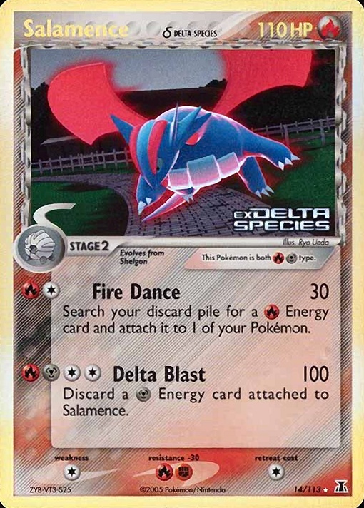 2005 Pokemon EX Delta Species Salamence-Reverse Foil #14 TCG Card