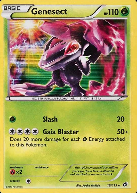 2013 Pokemon Black & White Legendary Treasures Genesect-Holo #16 TCG Card