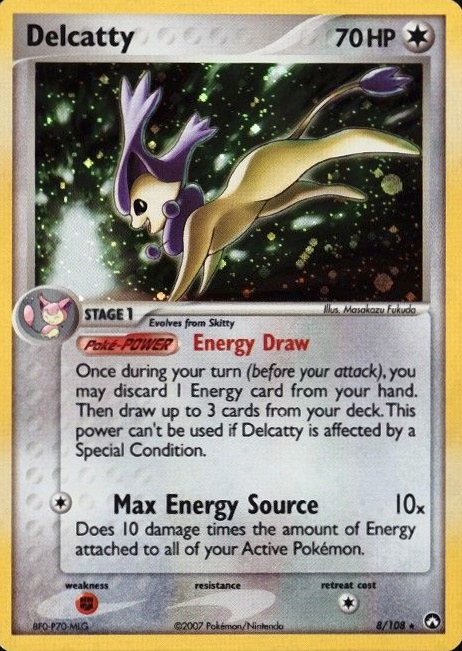 2007 Pokemon EX Power Keepers Delcatty-Holo #8 TCG Card