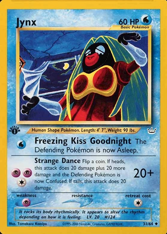 2001 Pokemon Neo Revelation 1st Edition Jynx #31 TCG Card