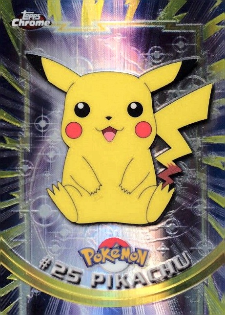 2000 Topps Chrome Pokemon T.V. Pikachu #25 TCG Card