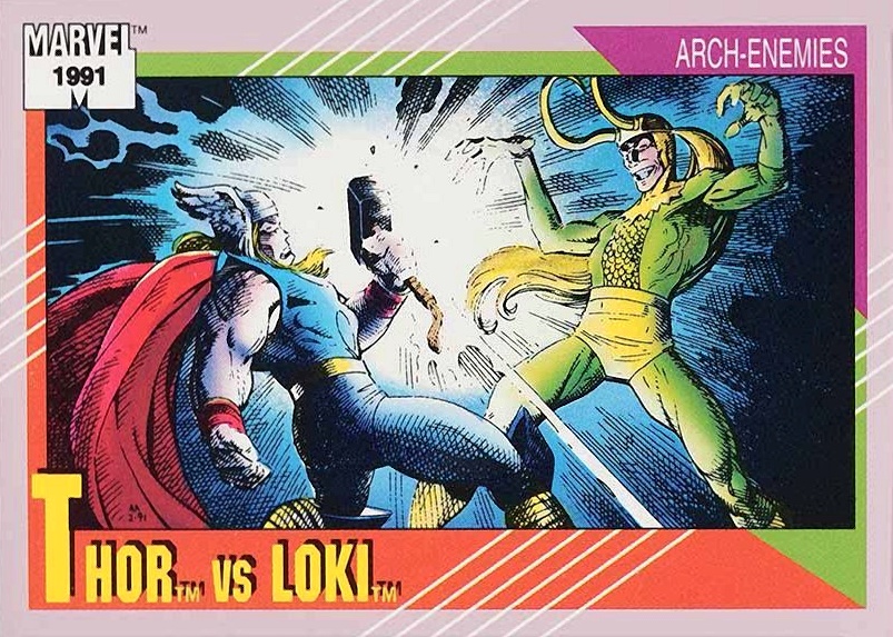 1991 Marvel Universe Thor vs. Loki #120 Non-Sports Card