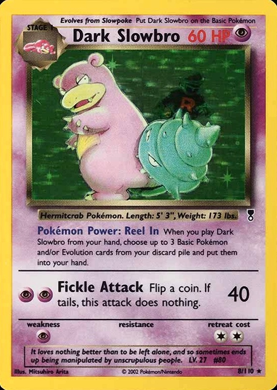 2002 Pokemon Legendary Collection  Dark Slowbro-Holo #8 TCG Card