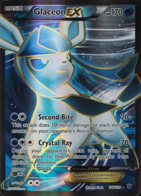 2016 Pokemon XY Fates Collide Full Art/Glaceon EX #116 TCG Card