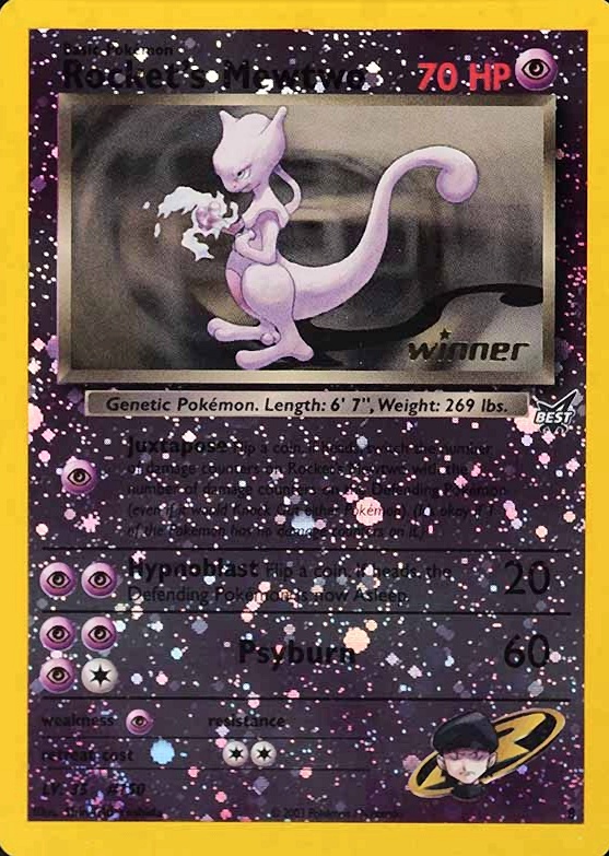 2003 Pokemon Best of Game Promo Rocket's Mewtwo-Holo #8 TCG Card