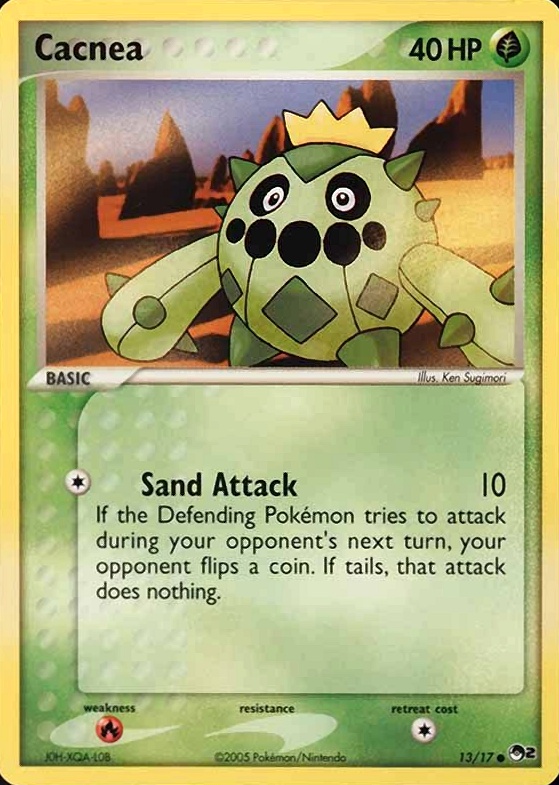 2005 Pokemon Pop Series 2 Cacnea #13 TCG Card