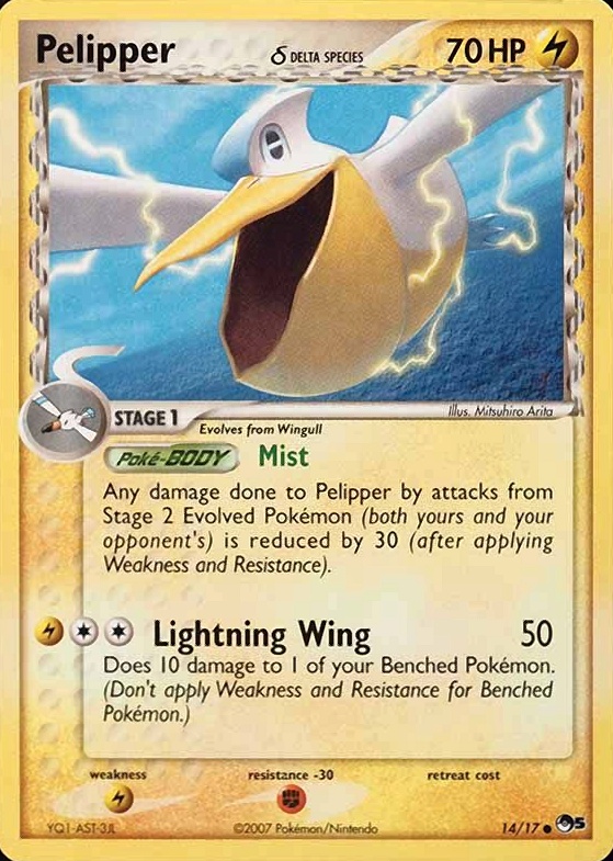 2007 Pokemon Pop Series 5 Pelipper #14 TCG Card