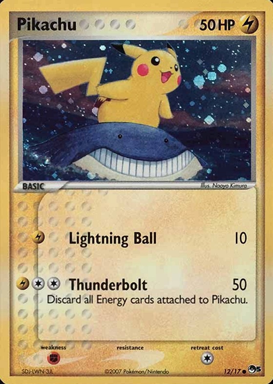 2007 Pokemon Pop Series 5 Pikachu-Holo #12 TCG Card