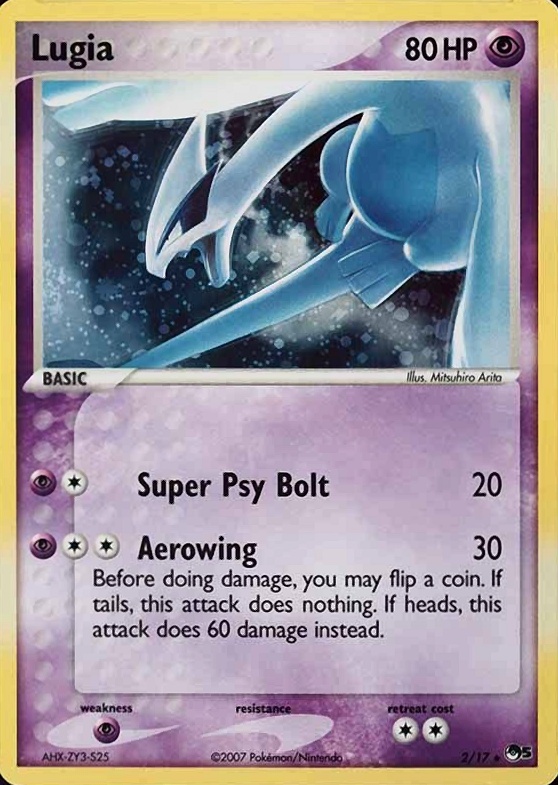 2007 Pokemon Pop Series 5 Lugia-Holo #2 TCG Card