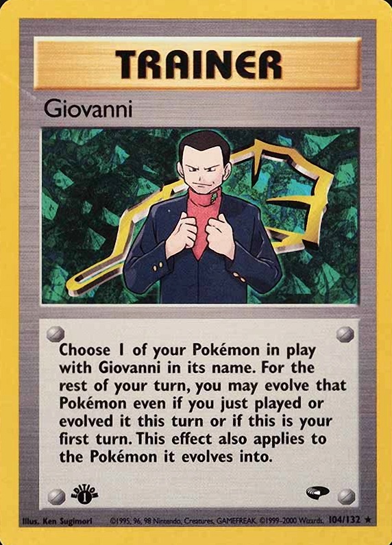 2000 Pokemon Gym Challenge Giovanni #104 TCG Card