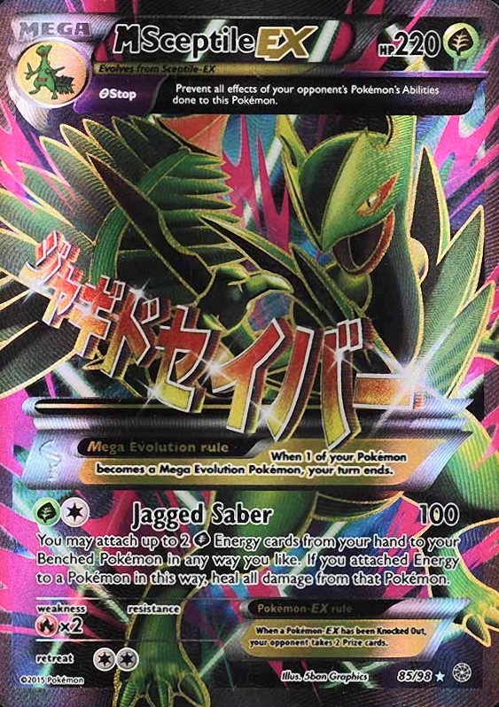 2015 Pokemon XY Ancient Origins Full Art/M Sceptile EX #85 TCG Card