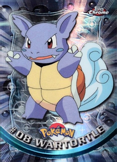 2000 Topps Chrome Pokemon T.V. Wartortle #8 TCG Card