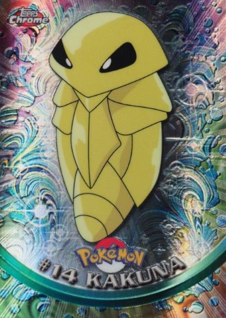 2000 Topps Chrome Pokemon T.V. Kakuna #14 TCG Card