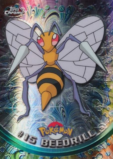 2000 Topps Chrome Pokemon T.V. Beedrill #15 TCG Card