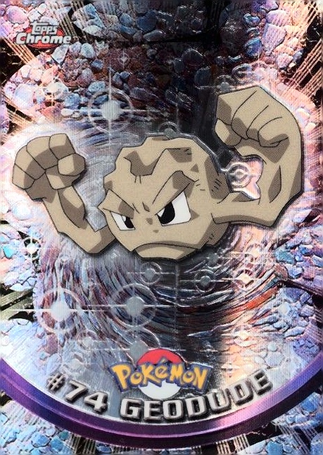 2000 Topps Chrome Pokemon T.V. Geodude #74 TCG Card