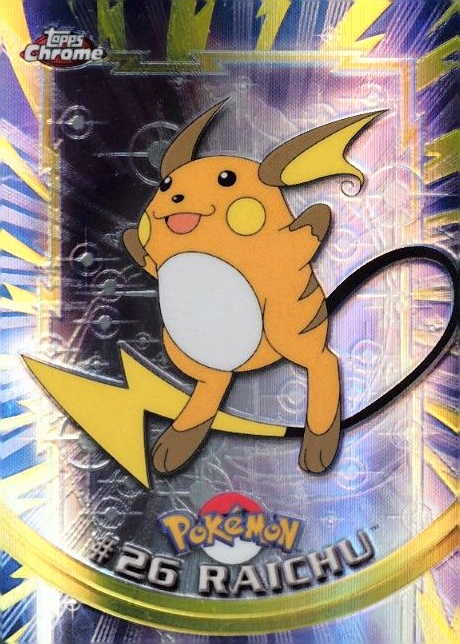 2000 Topps Chrome Pokemon T.V. Raichu #26 TCG Card