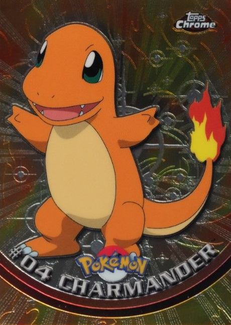 2000 Topps Chrome Pokemon T.V. Charmander #4 TCG Card