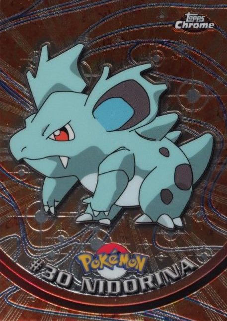 2000 Topps Chrome Pokemon T.V. Nidorina #30 TCG Card