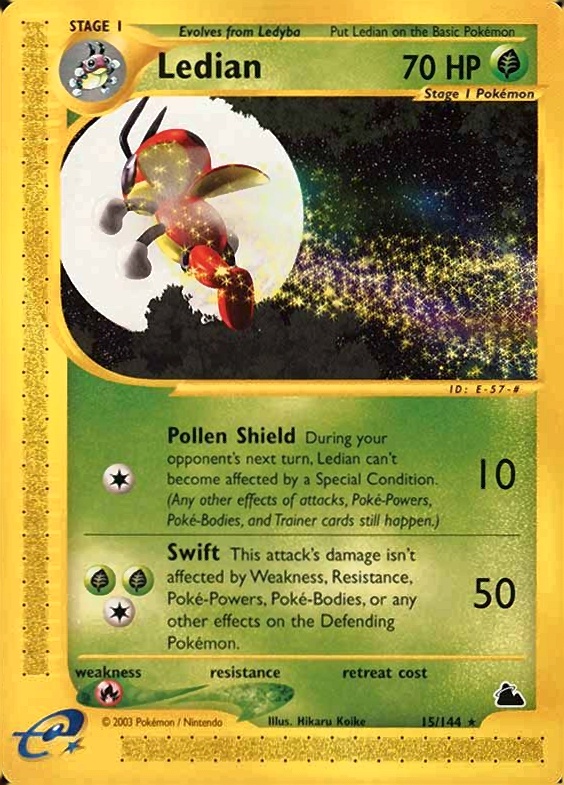 2003 Pokemon Skyridge Ledian #15 TCG Card